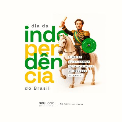 Dia da Independência do Brasil 07 de Setembro Social Media PSD Editável