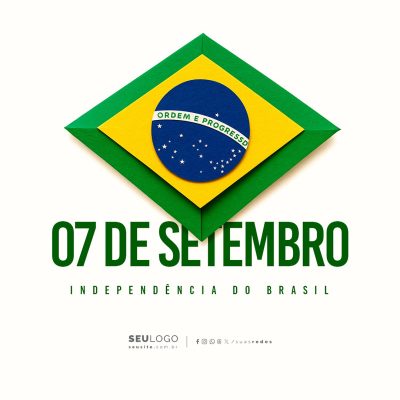 Dia da Independência do Brasil 07 de Setembro Social Media PSD Editável