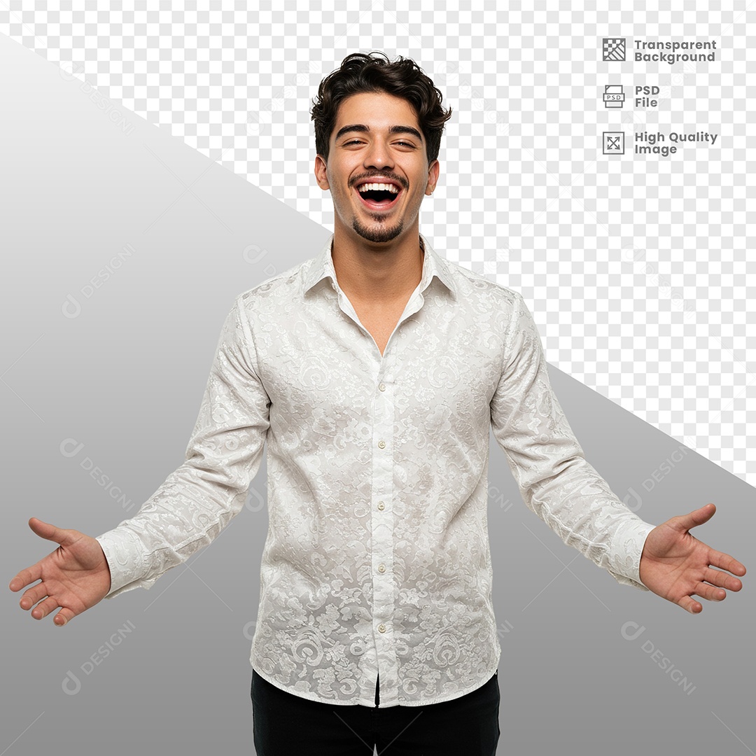 Homem Vestido de Branco Para Composição PSD