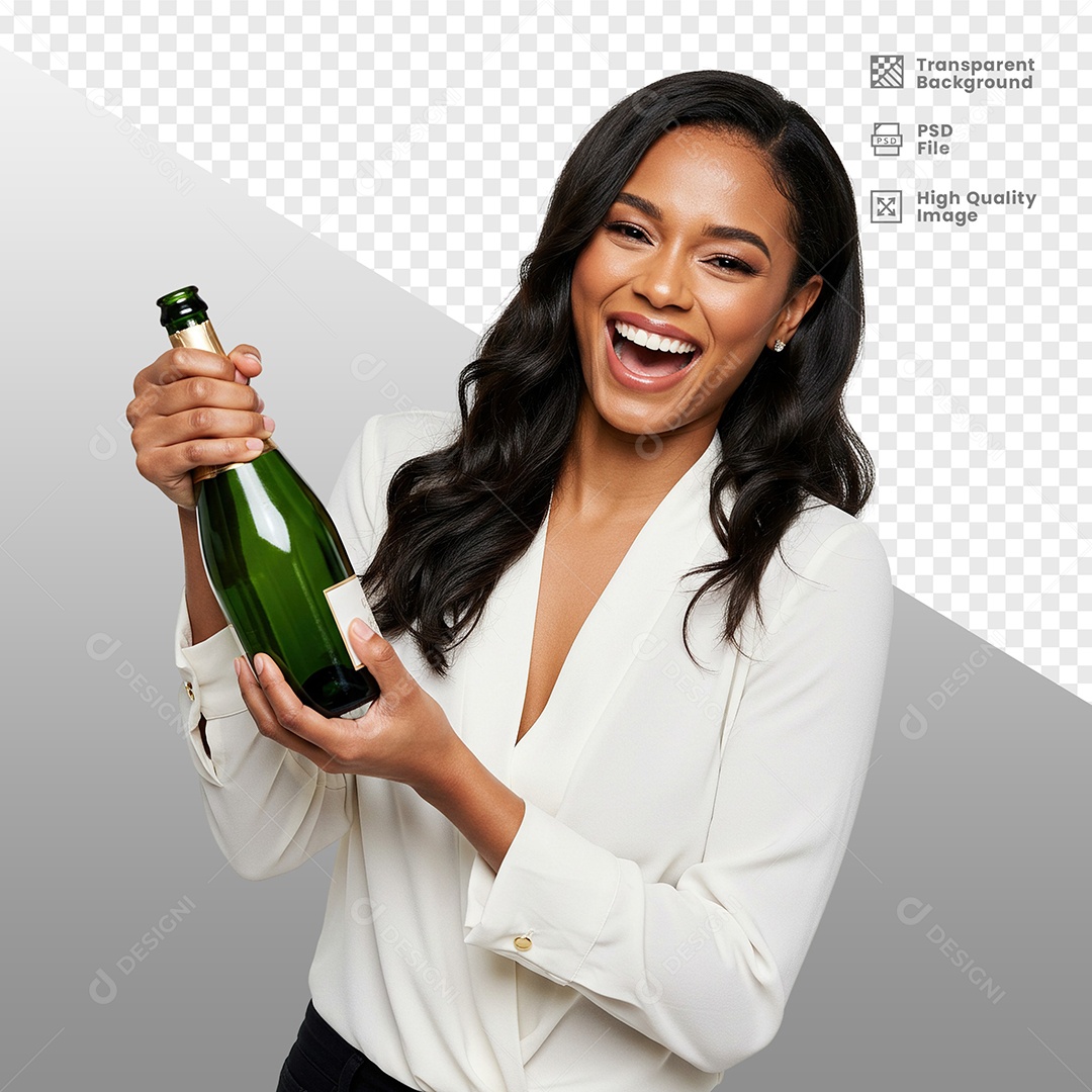 Mulher Vestida de Branco Para Composição PSD