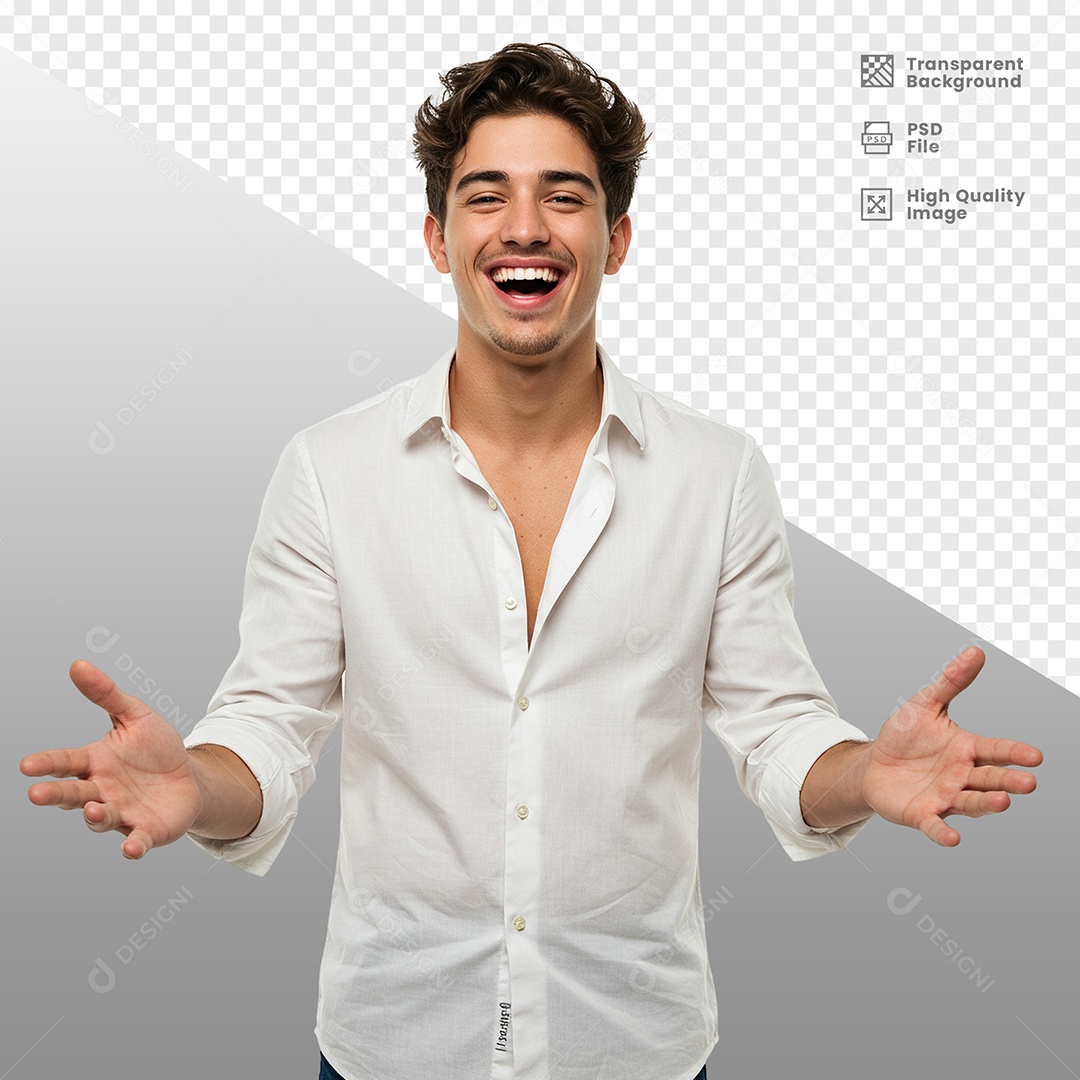 Homem Vestido de Branco Para Composição PSD