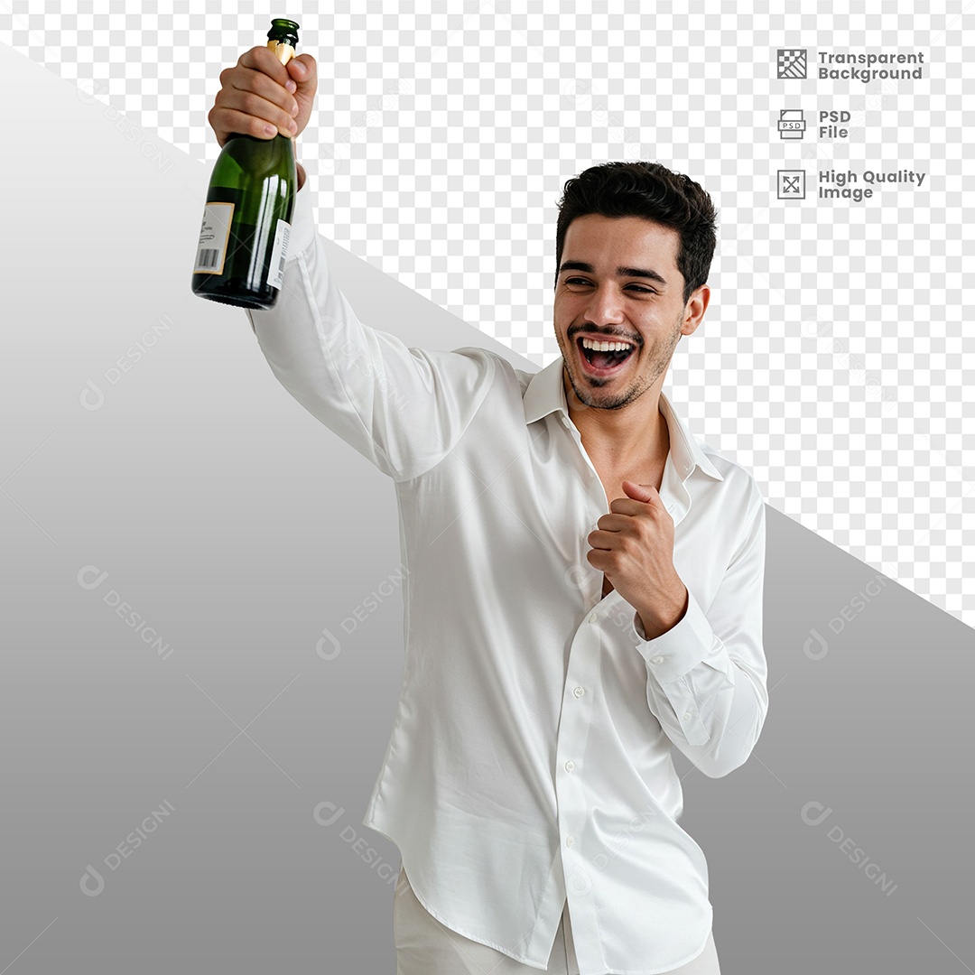 Homem Vestido de Branco Para Composição PSD