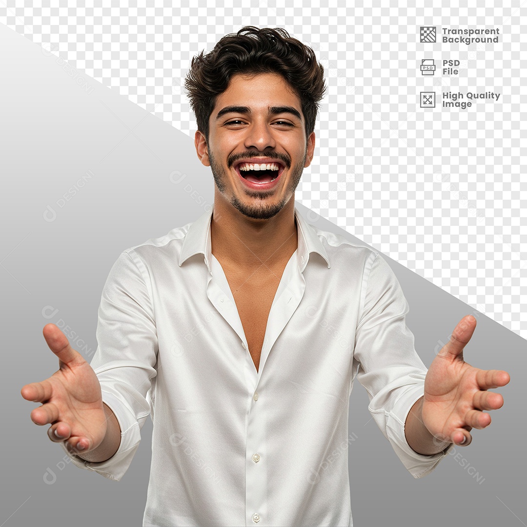 Homem Vestido de Branco Para Composição PSD