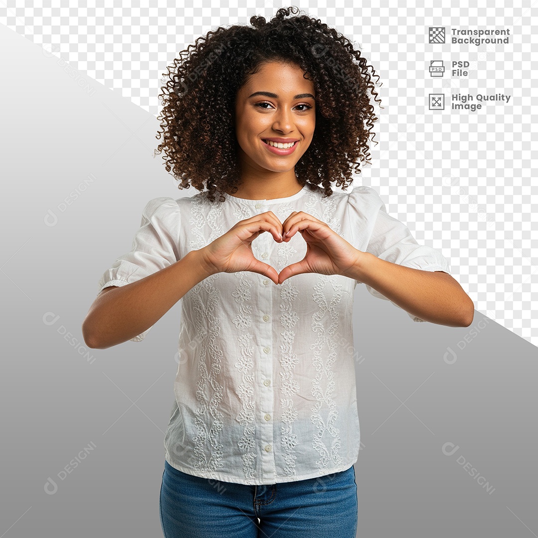 Mulher Vestida de Branco Para Composição PSD