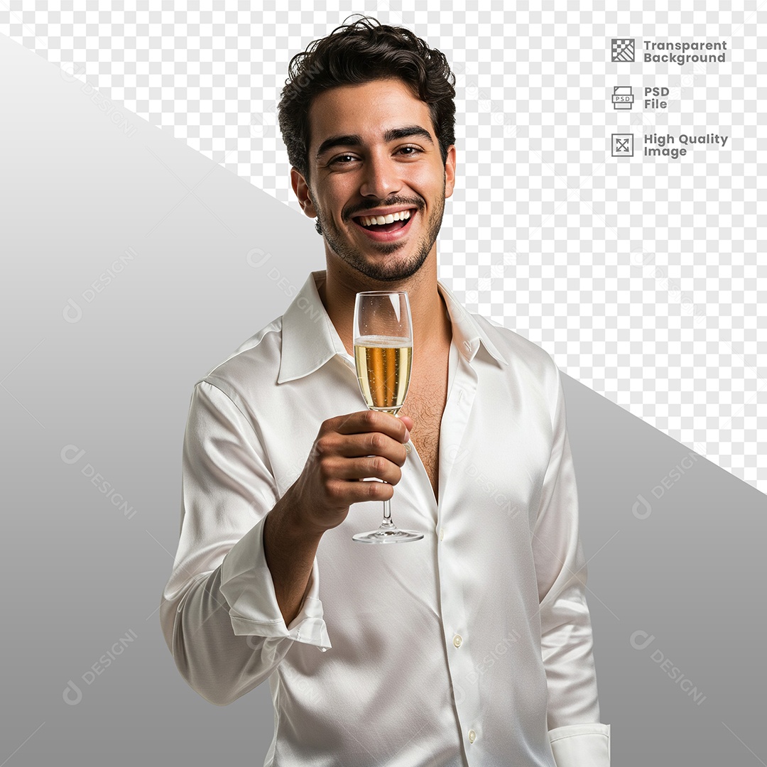 Homem Vestido de Branco Para Composição PSD