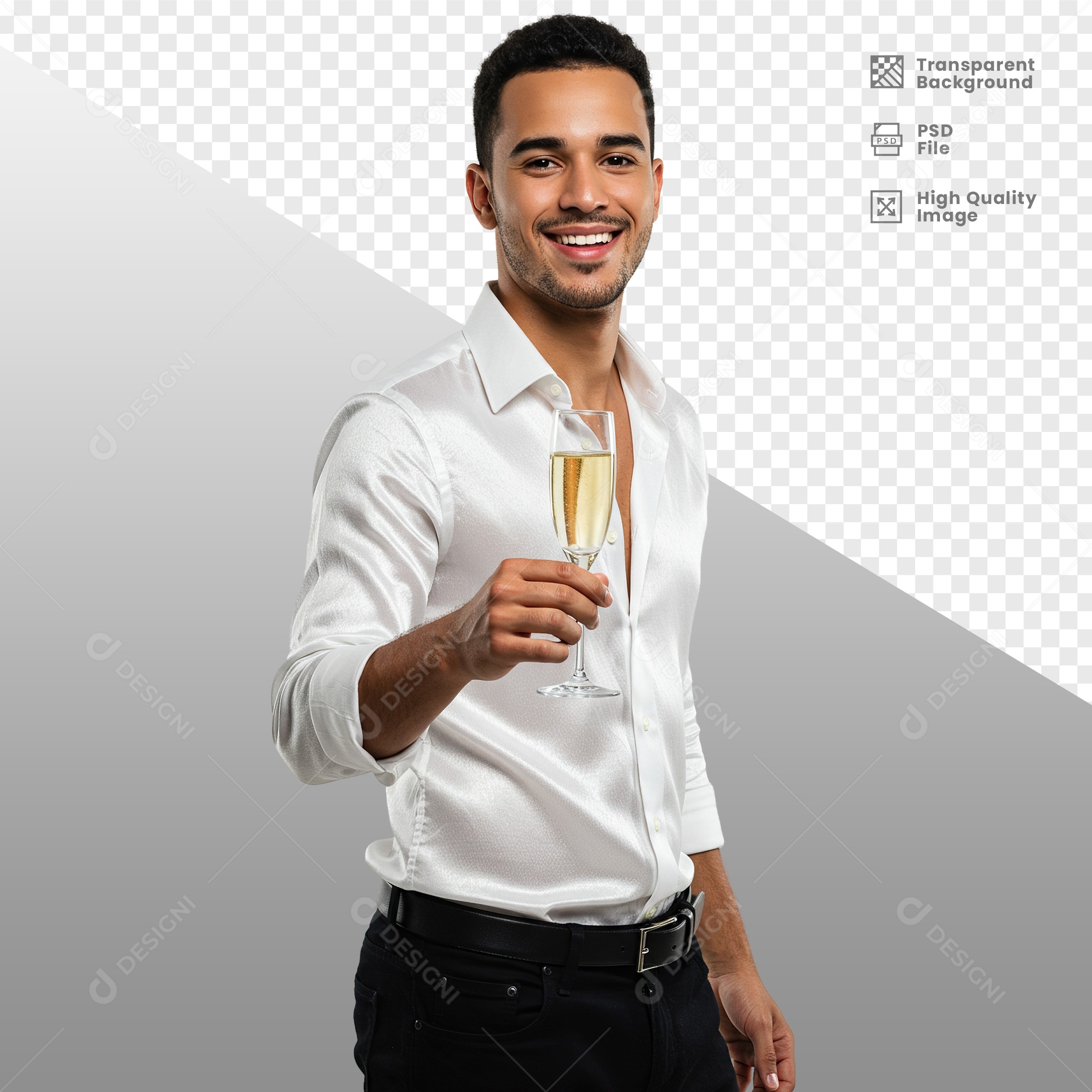 Homem Vestido de Branco Para Composição PSD