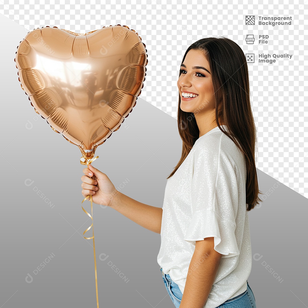 Mulher Vestida de Branco Para Composição PSD