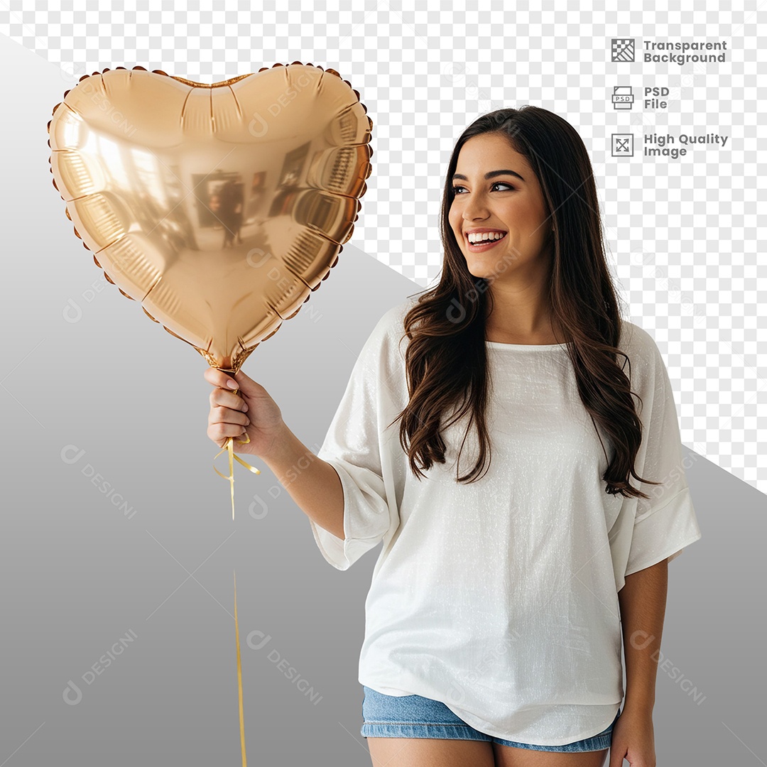 Mulher Vestida de Branco Para Composição PSD