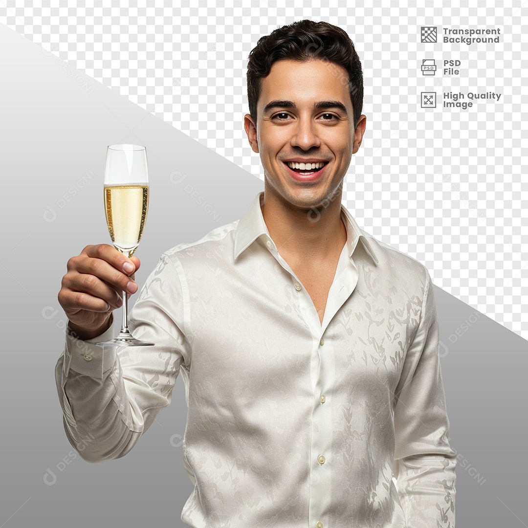 Homem Vestido de Branco Para Composição PSD