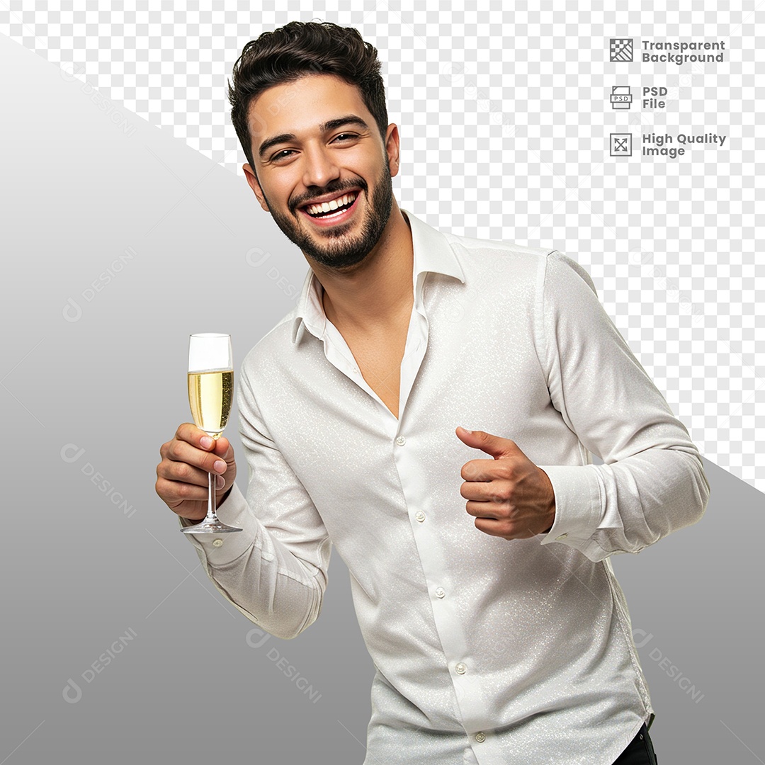 Homem Vestido de Branco Para Composição PSD