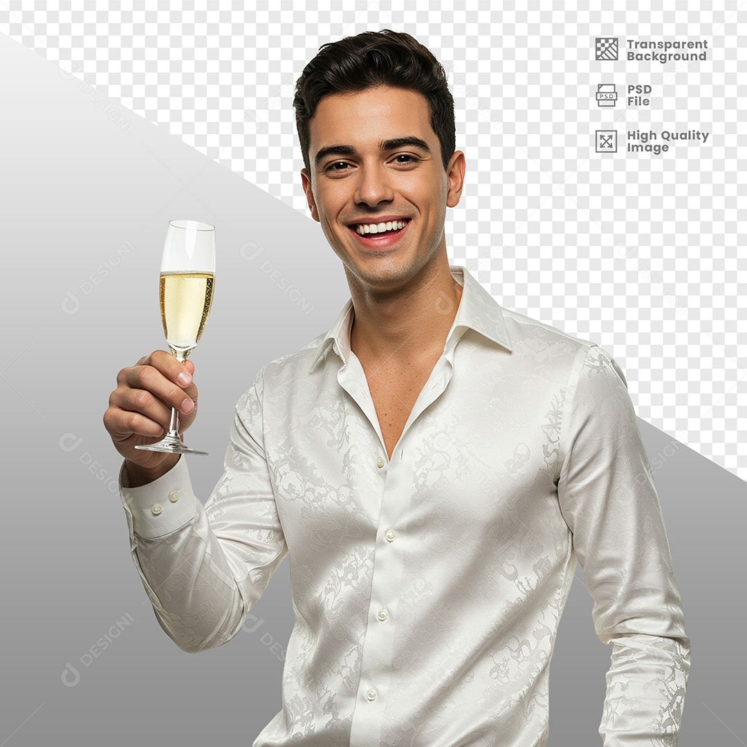 Homem Vestido de Branco Para Composição PSD