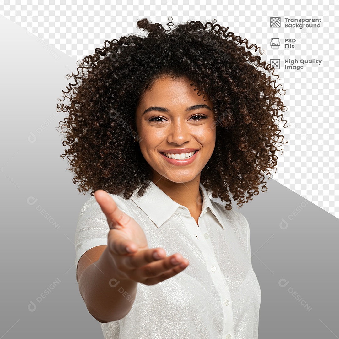 Mulher Vestida de Branco Para Composição PSD