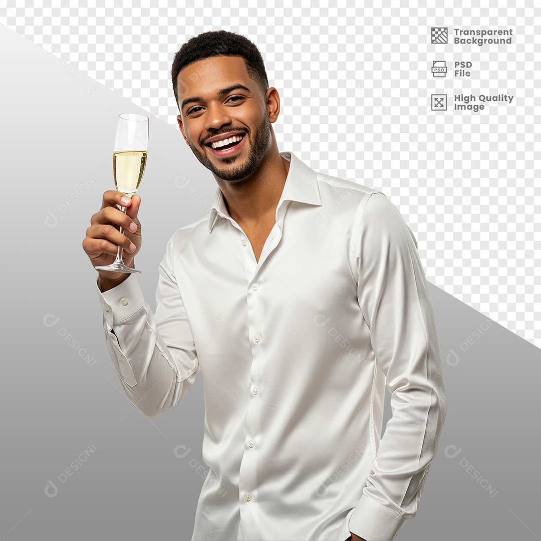 Homem Vestido de Branco Para Composição PSD