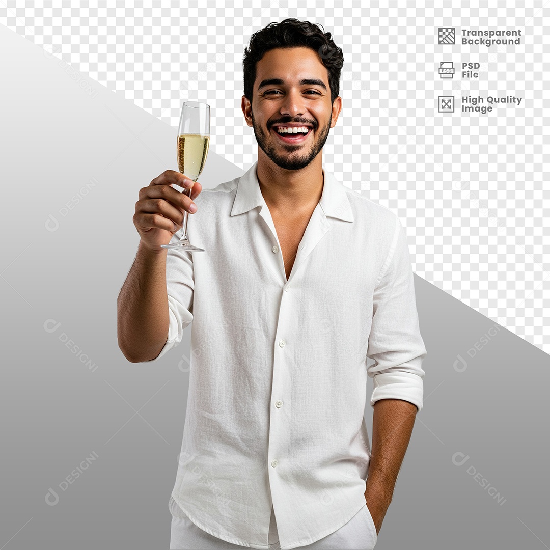 Homem Vestido de Branco Para Composição PSD