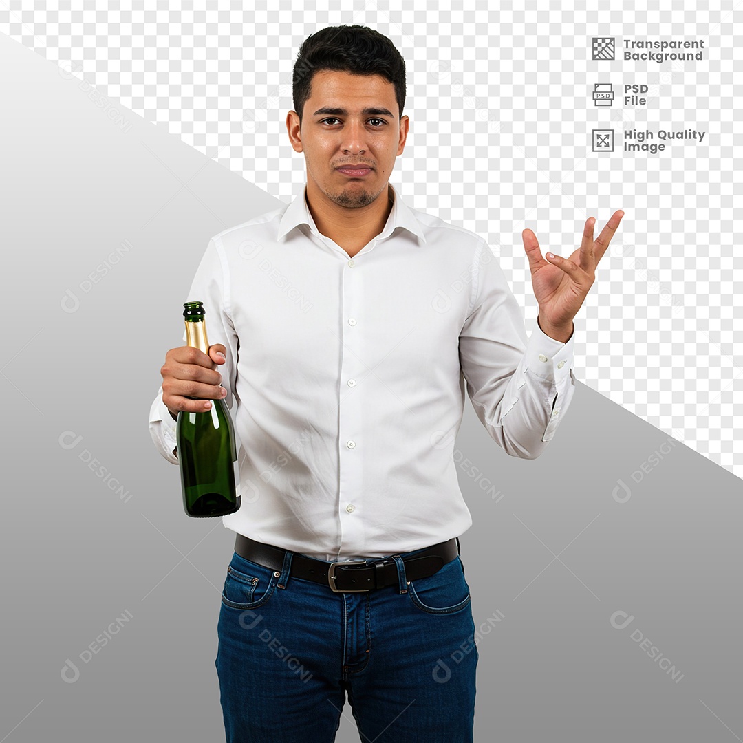 Homem Vestido de Branco Para Composição PSD