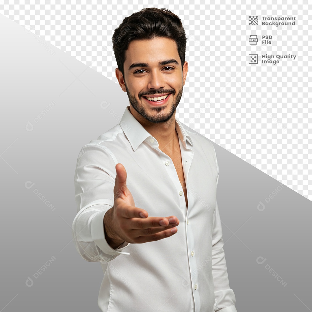 Homem Vestido de Branco Para Composição PSD