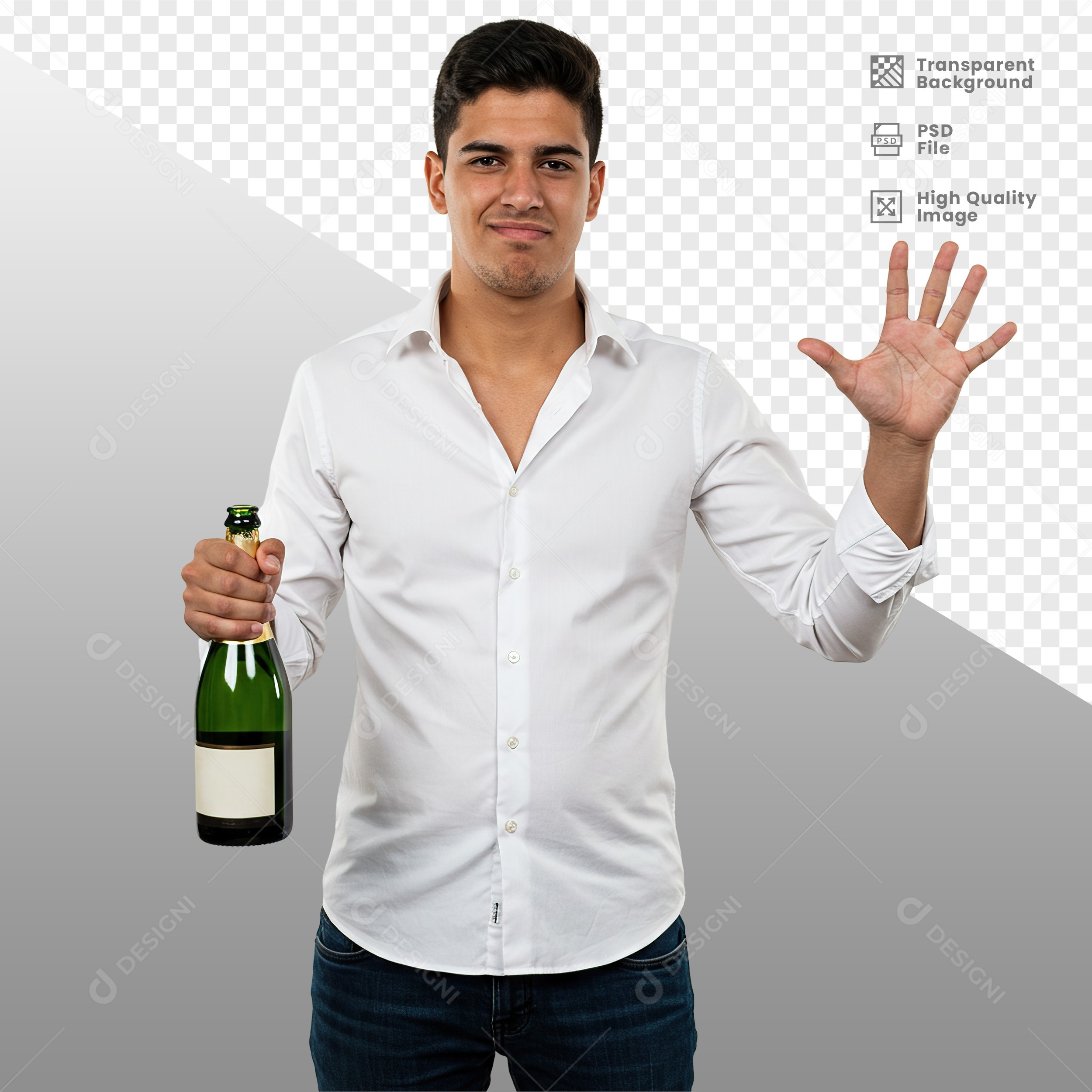 Homem Vestido de Branco Para Composição PSD