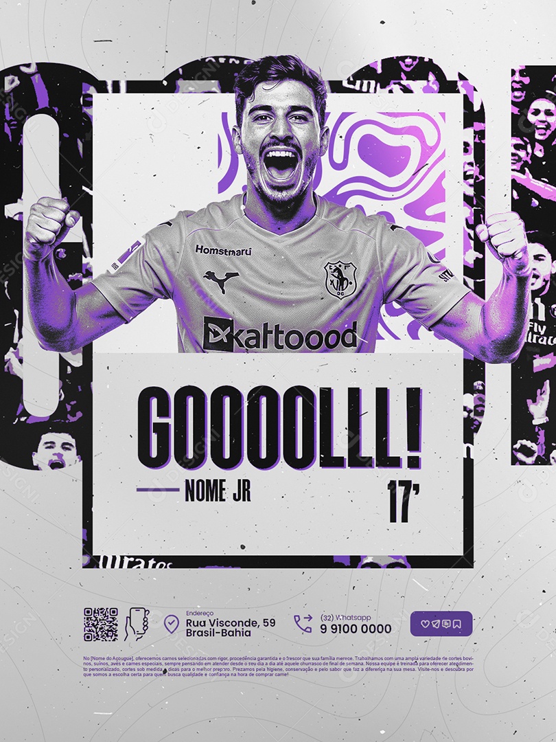 Jogo Mundial de Clubes Grande Final Chelsea x Paris Saint German Gool Social Media PSD Editável