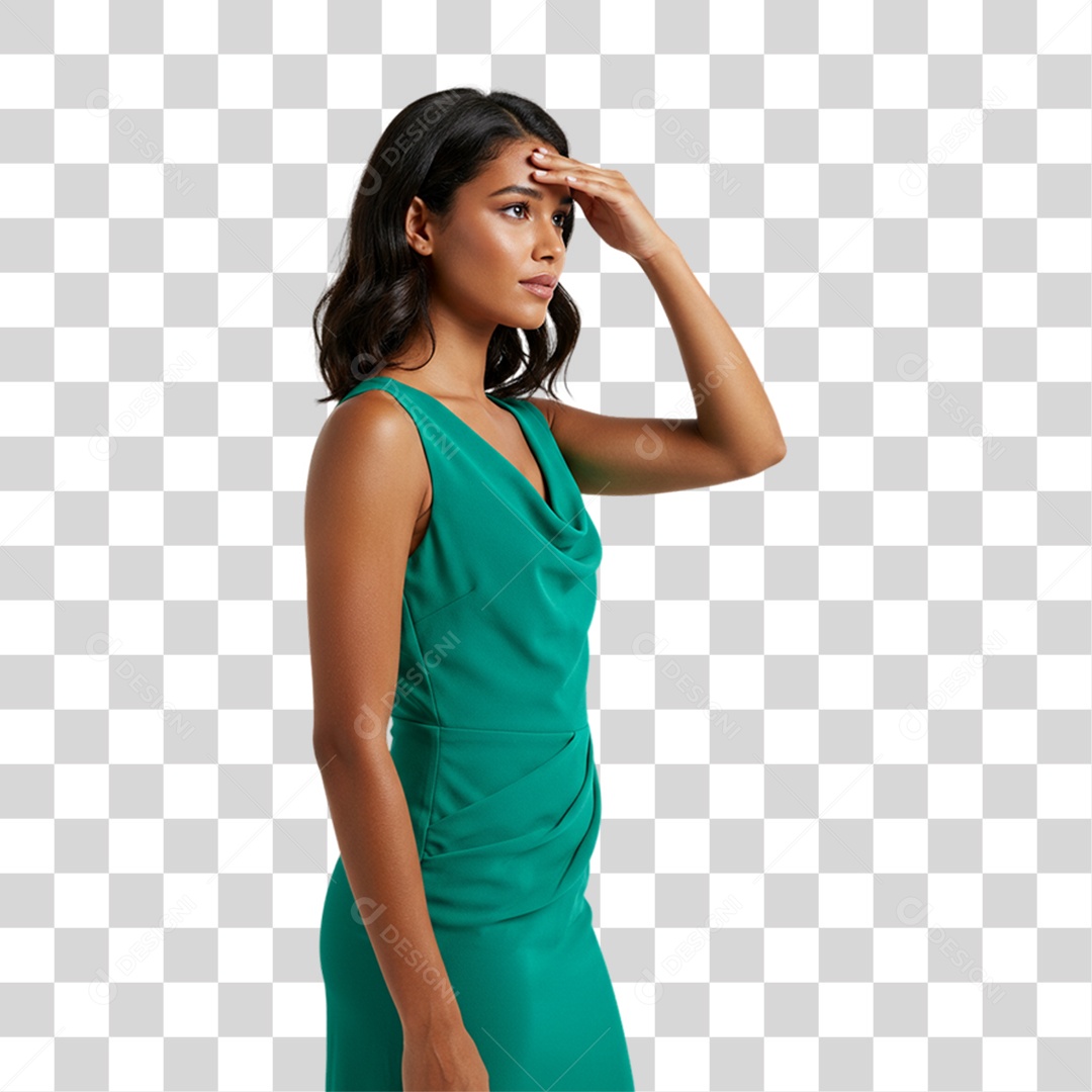 Mulher Modelo Fazendo Pose para Foto PNG Transparente