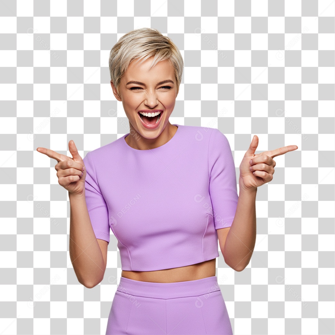 Mulher Modelo Fazendo Pose para Foto PNG Transparente