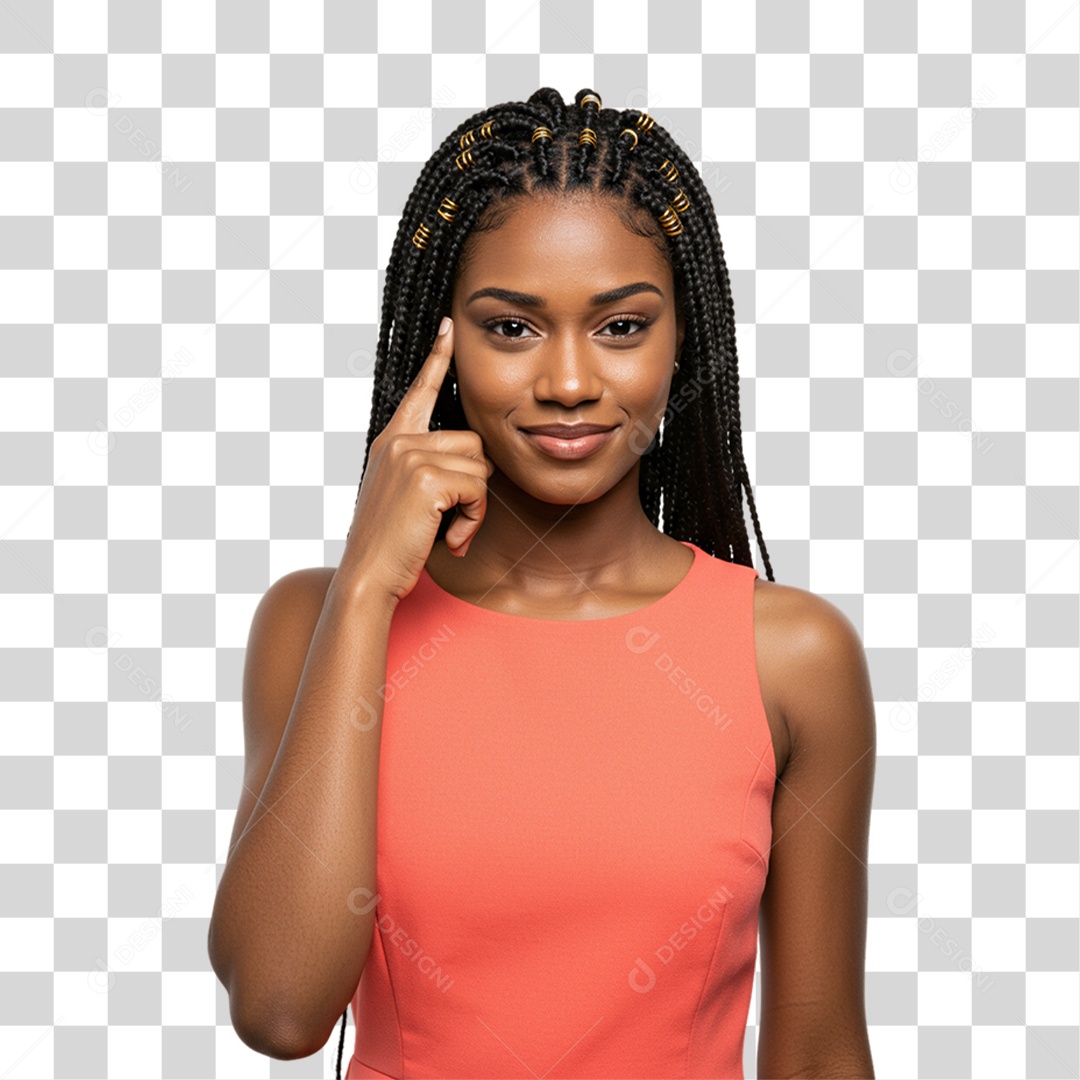 Mulher Modelo Fazendo Pose para Foto PNG Transparente