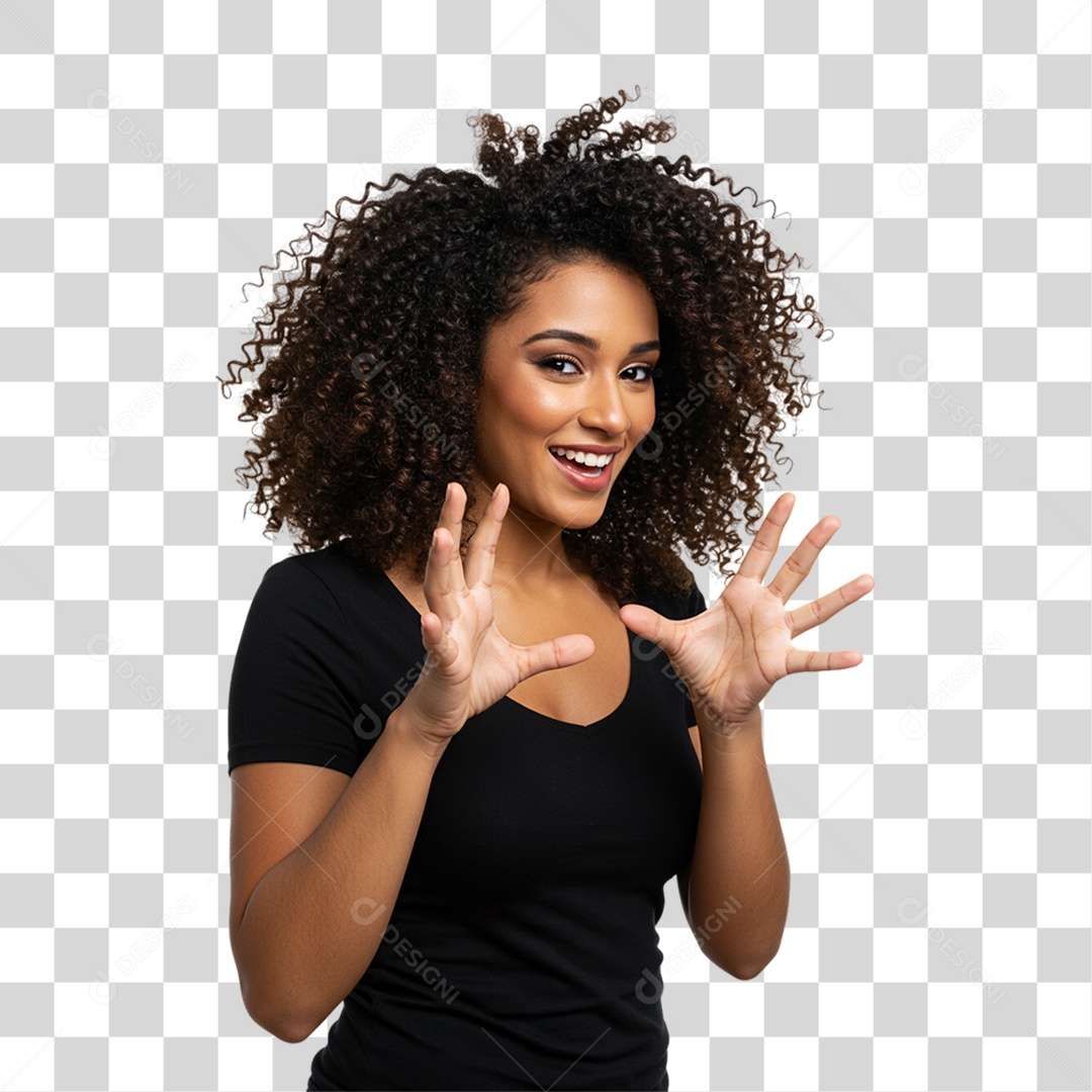 Mulher Modelo Fazendo Pose para Foto PNG Transparente