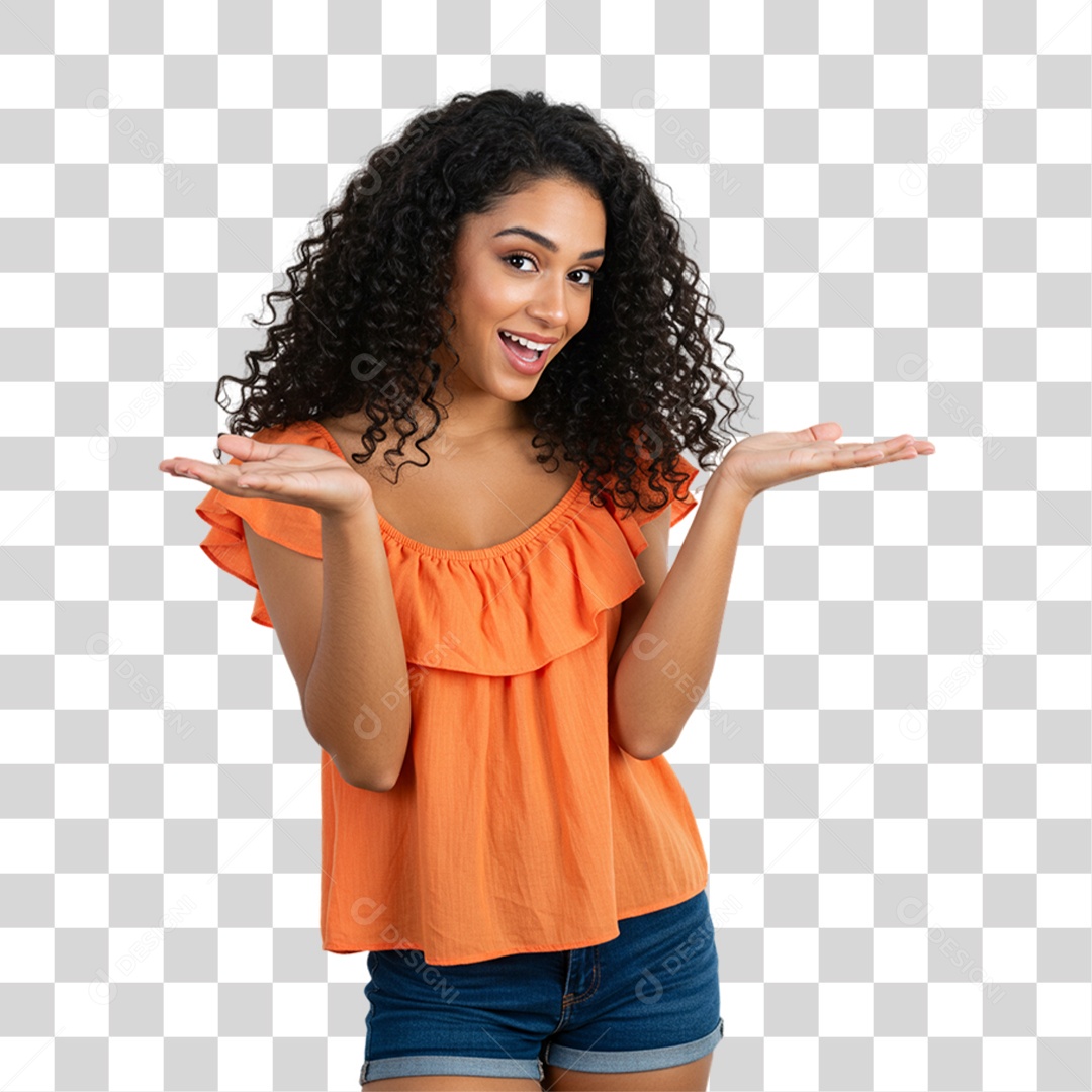 Mulher Modelo Fazendo Pose para Foto PNG Transparente