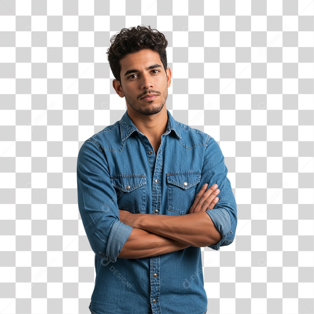 Homem Modelo Fazendo Pose para Foto PNG Transparente