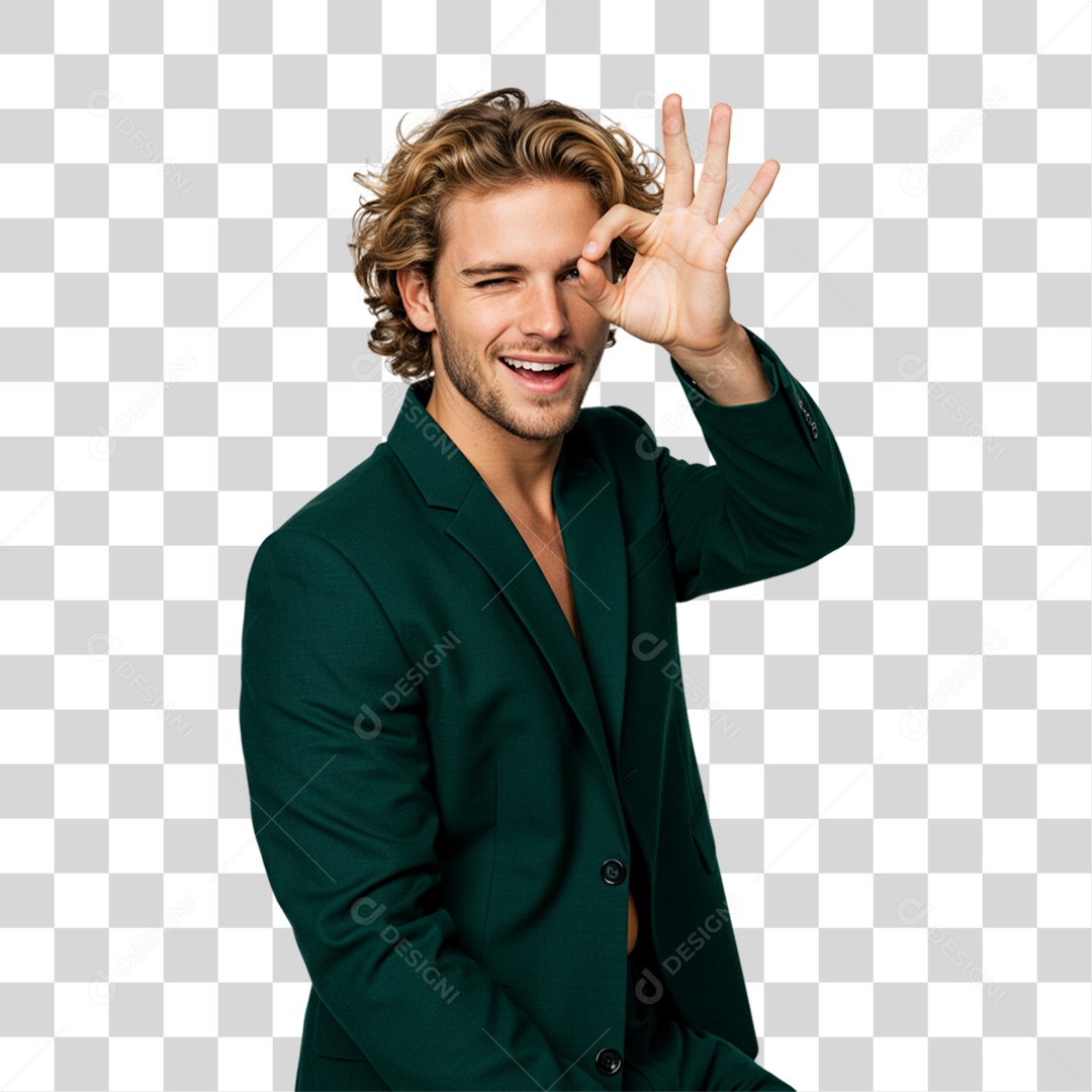 Homem Modelo Fazendo Pose para Foto PNG Transparente