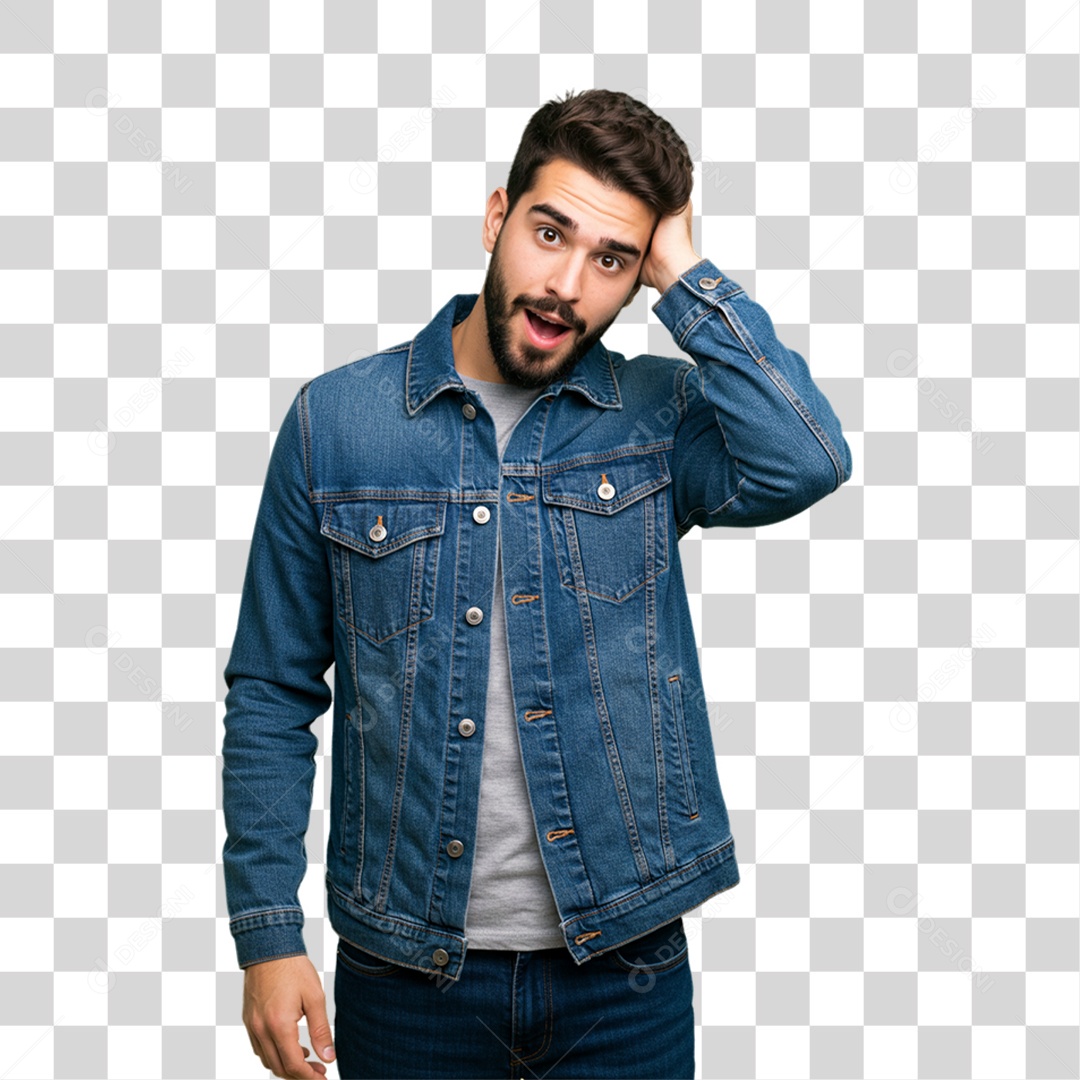 Homem Modelo Fazendo Pose para Foto PNG Transparente