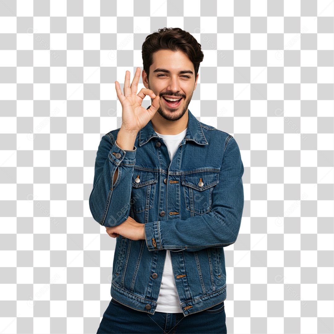 Homem Modelo Fazendo Pose para Foto PNG Transparente
