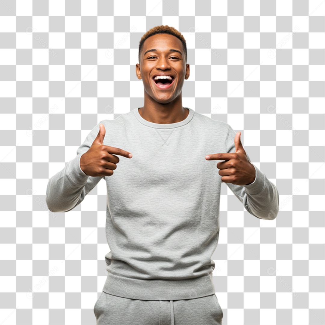 Homem Modelo Fazendo Pose para Foto PNG Transparente