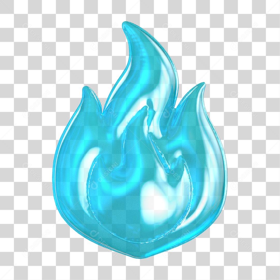 Ícone 3D Chama Fogo Fogueira PNG Transparente