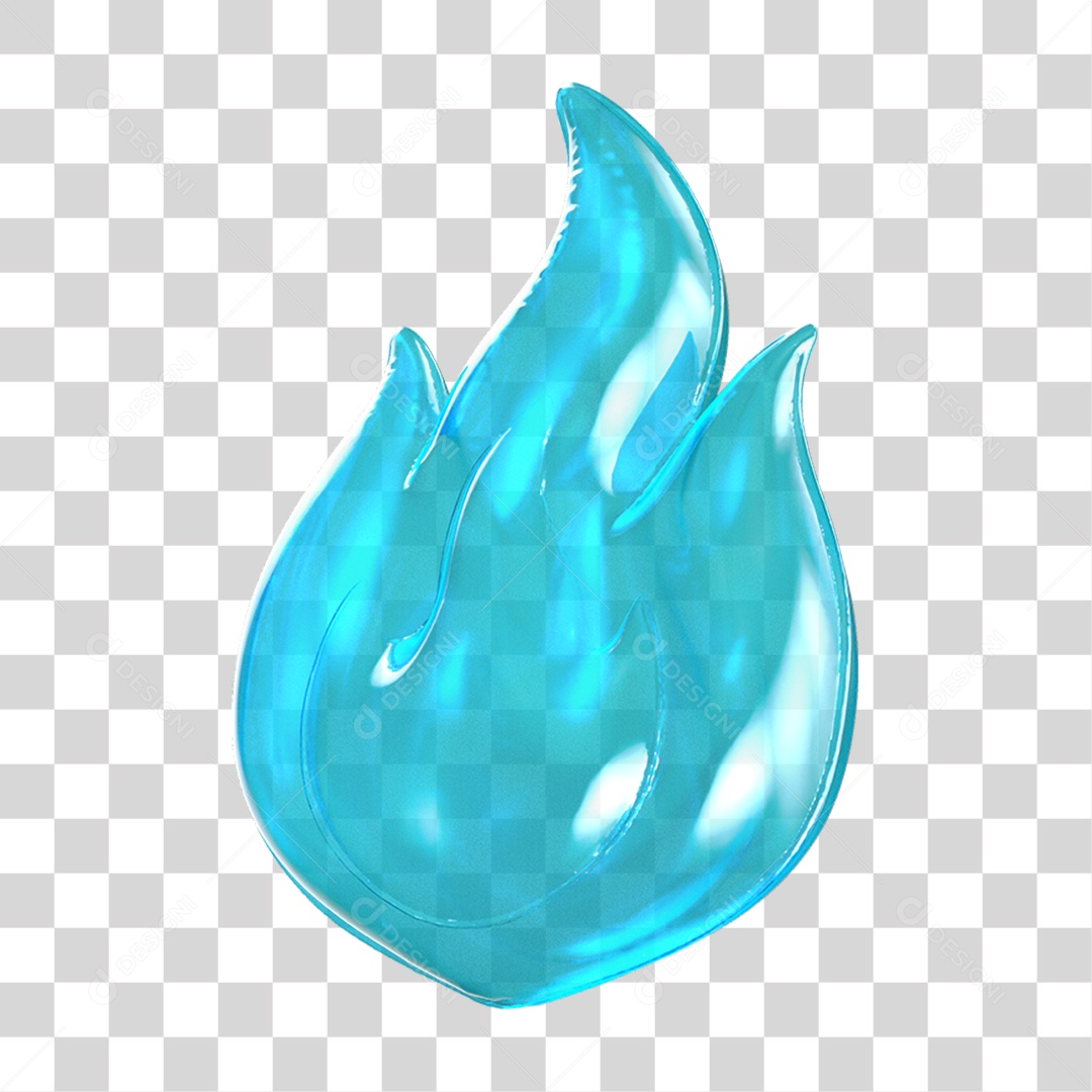 Ícone 3D Chama Fogo Fogueira PNG Transparente