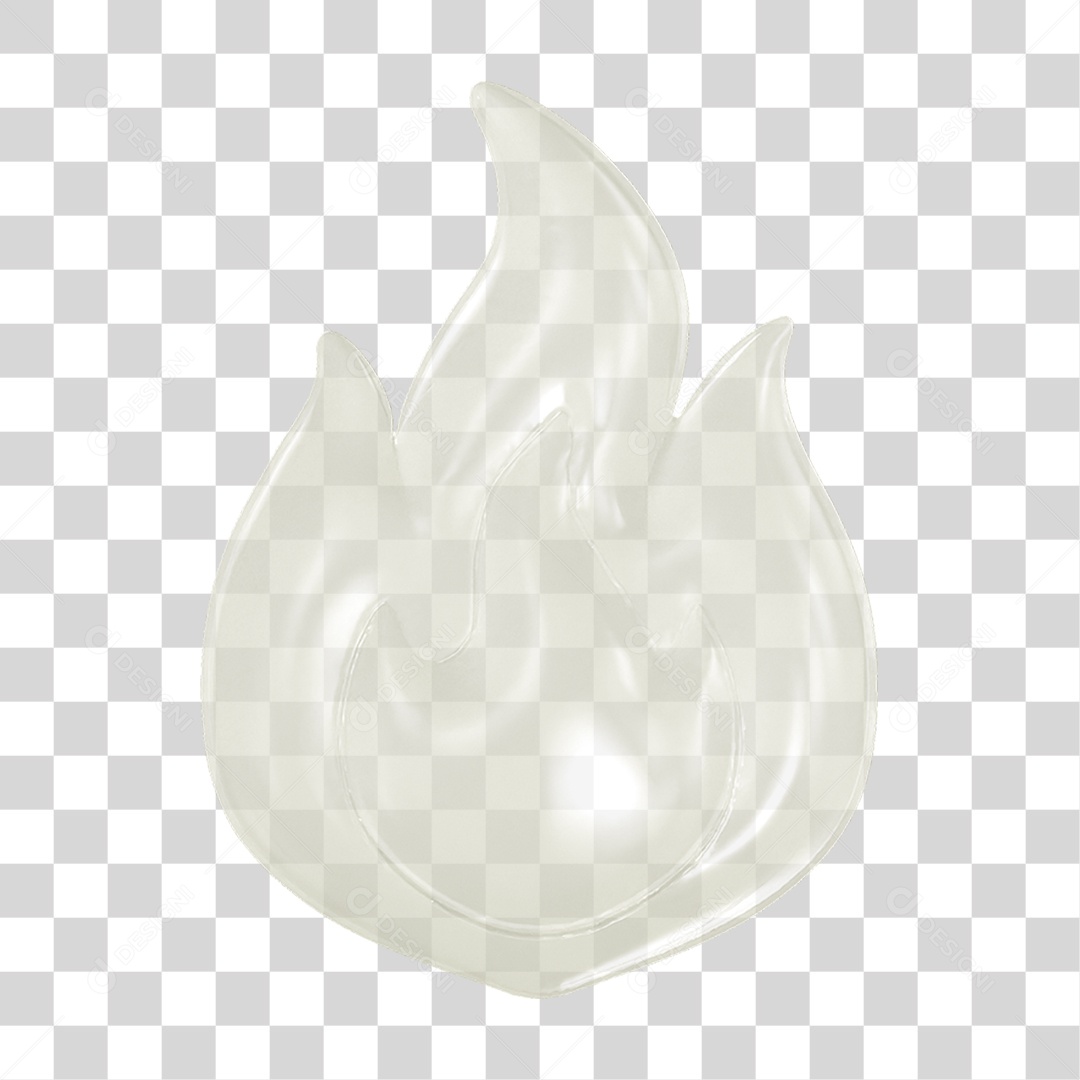 Ícone 3D Chama Fogo Fogueira PNG Transparente