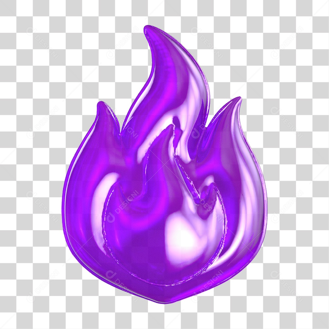 Ícone 3D Chama Fogo Fogueira PNG Transparente
