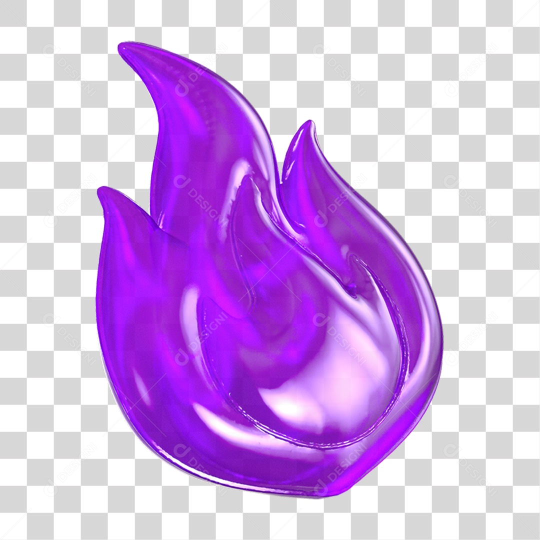 Ícone 3D Chama Fogo Fogueira PNG Transparente