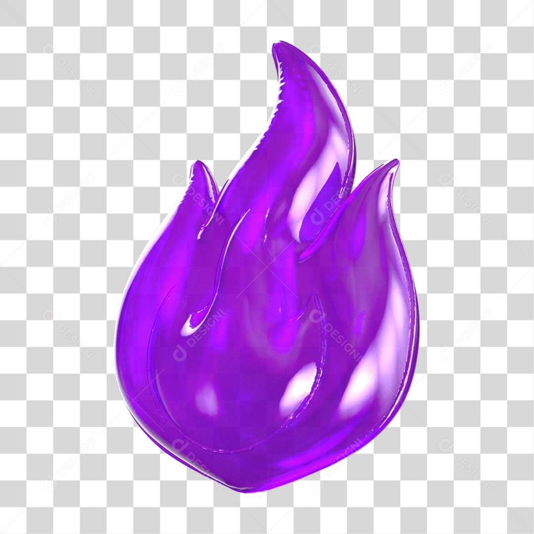 Ícone 3D Chama Fogo Fogueira PNG Transparente