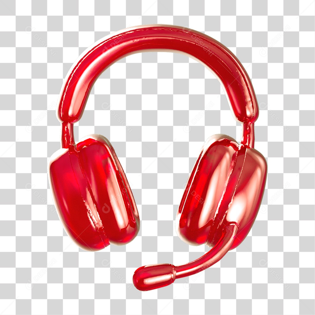Ícone 3D Headset Gamer Fone de Ouvido PNG Transparente [download] - Designi