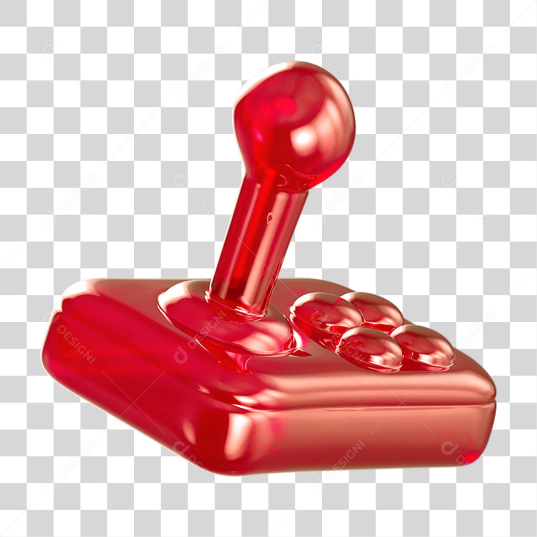 Ícone 3D Joystick Controle PNG Transparente