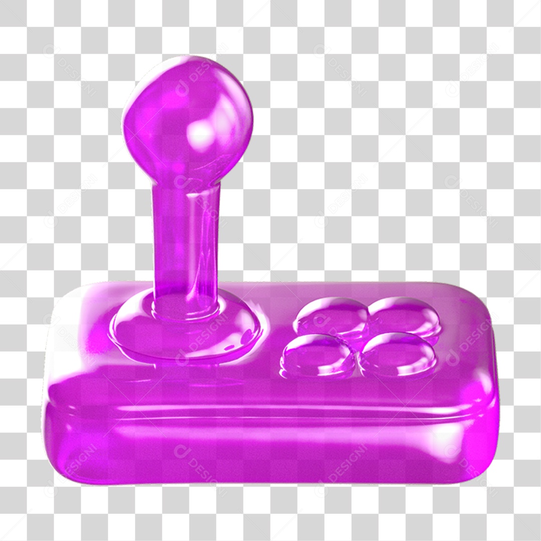 Ícone 3D Joystick Controle PNG Transparente