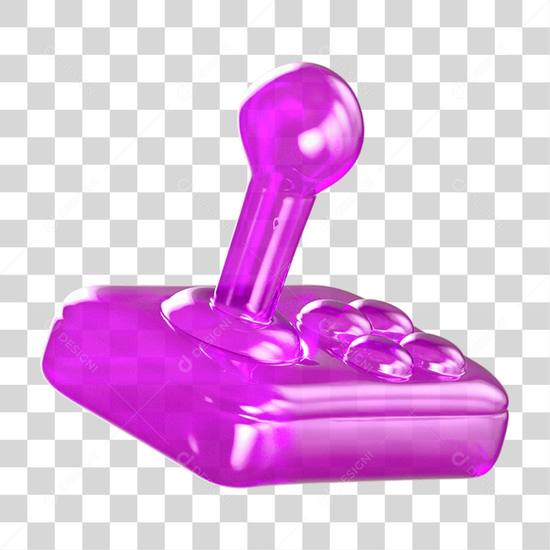 Ícone 3D Joystick Controle PNG Transparente