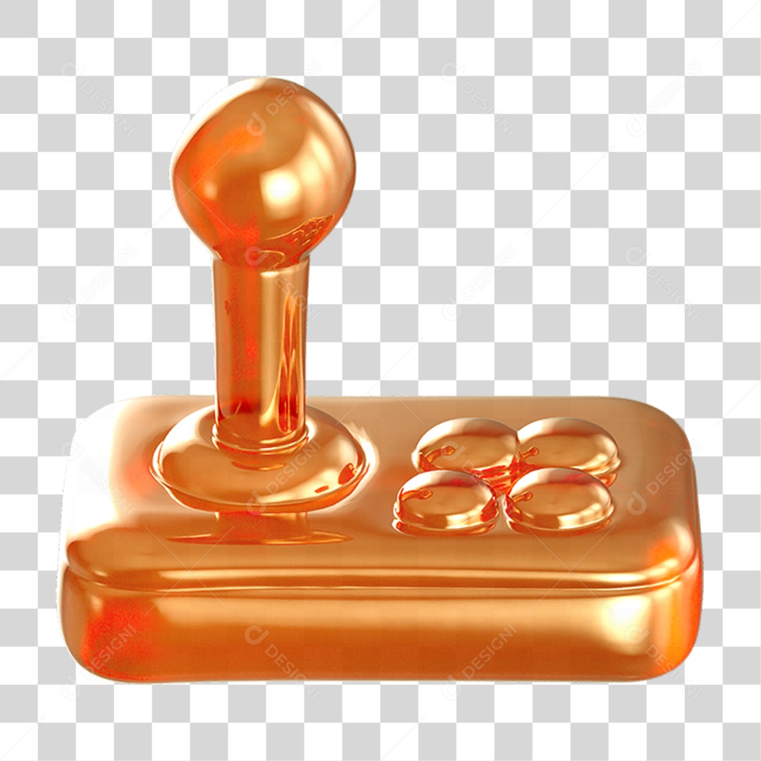 Ícone 3D Joystick Controle PNG Transparente