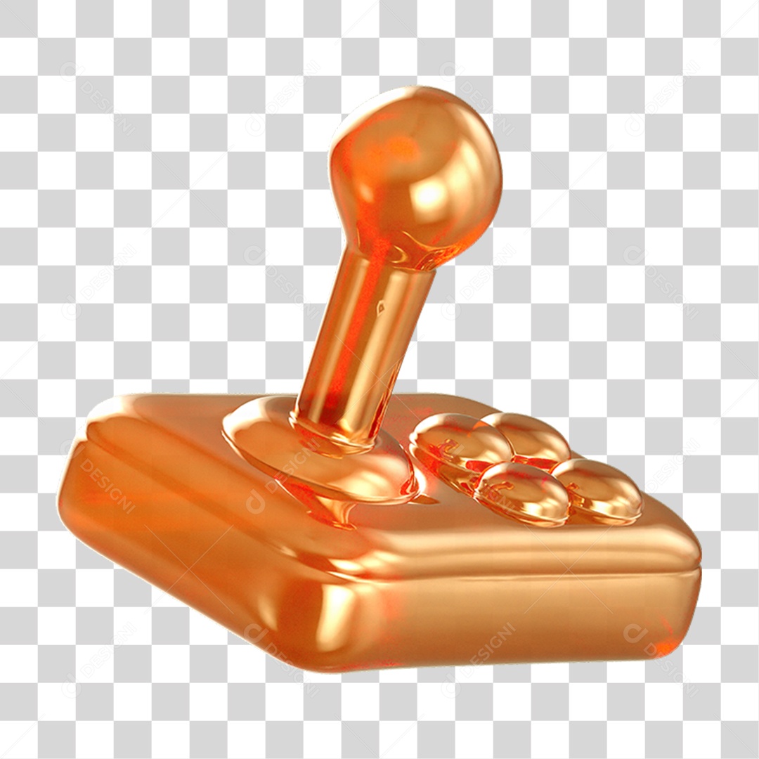 Ícone 3D Joystick Controle PNG Transparente