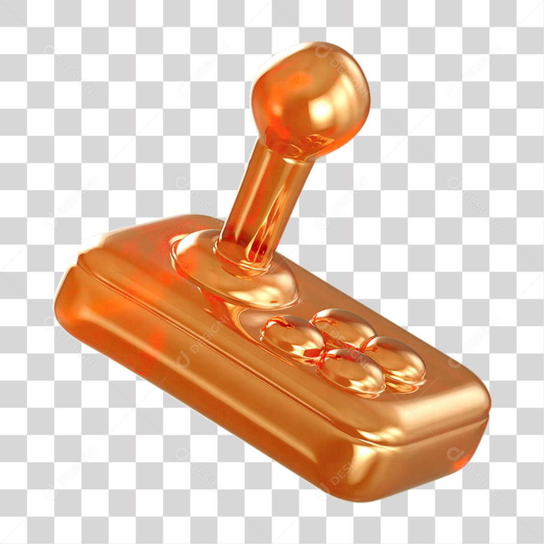 Ícone 3D Joystick Controle PNG Transparente