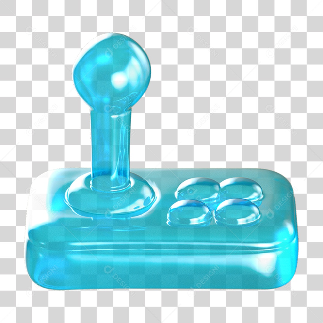 Ícone 3D Joystick Controle PNG Transparente