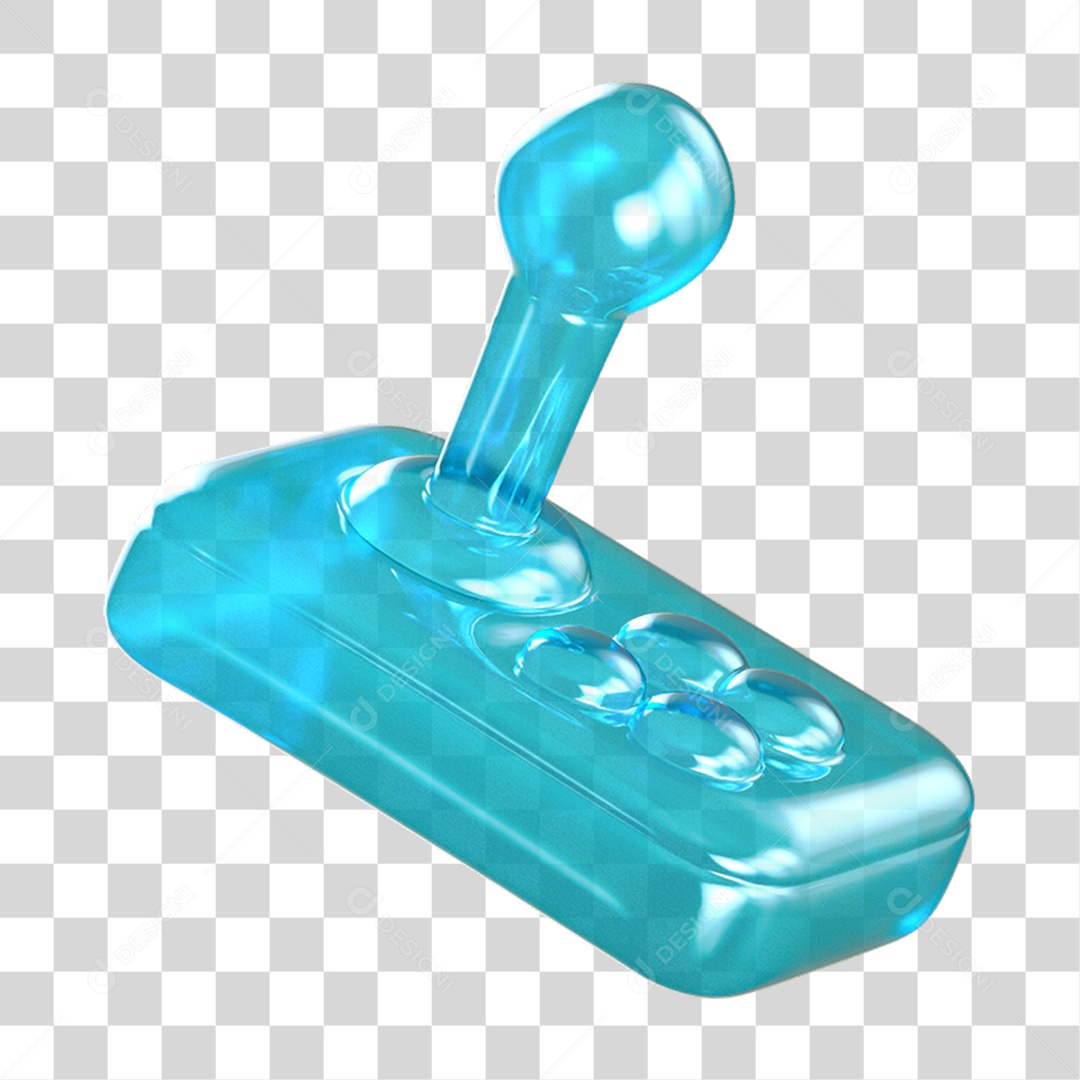 Ícone 3D Joystick Controle PNG Transparente