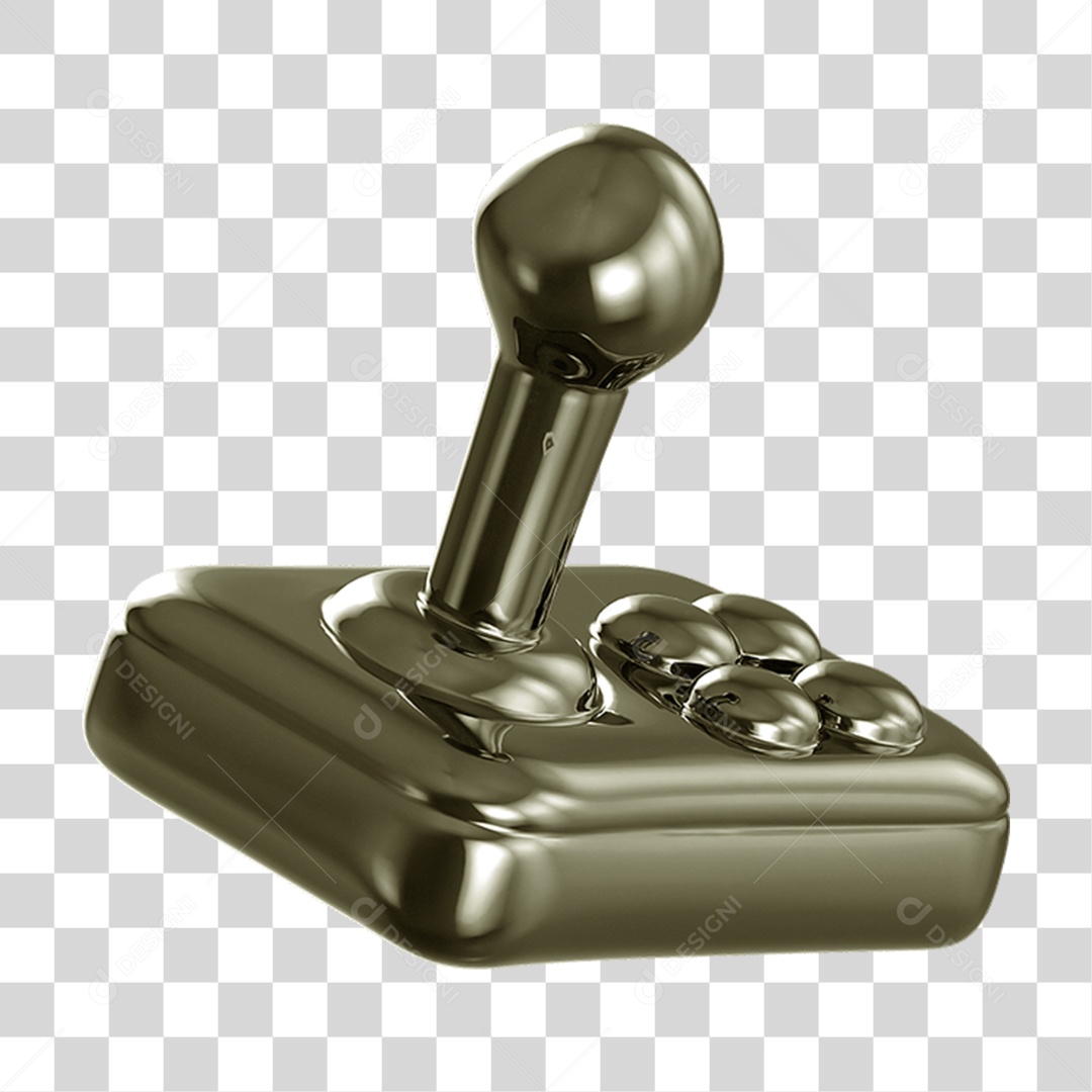 Ícone 3D Joystick Controle PNG Transparente