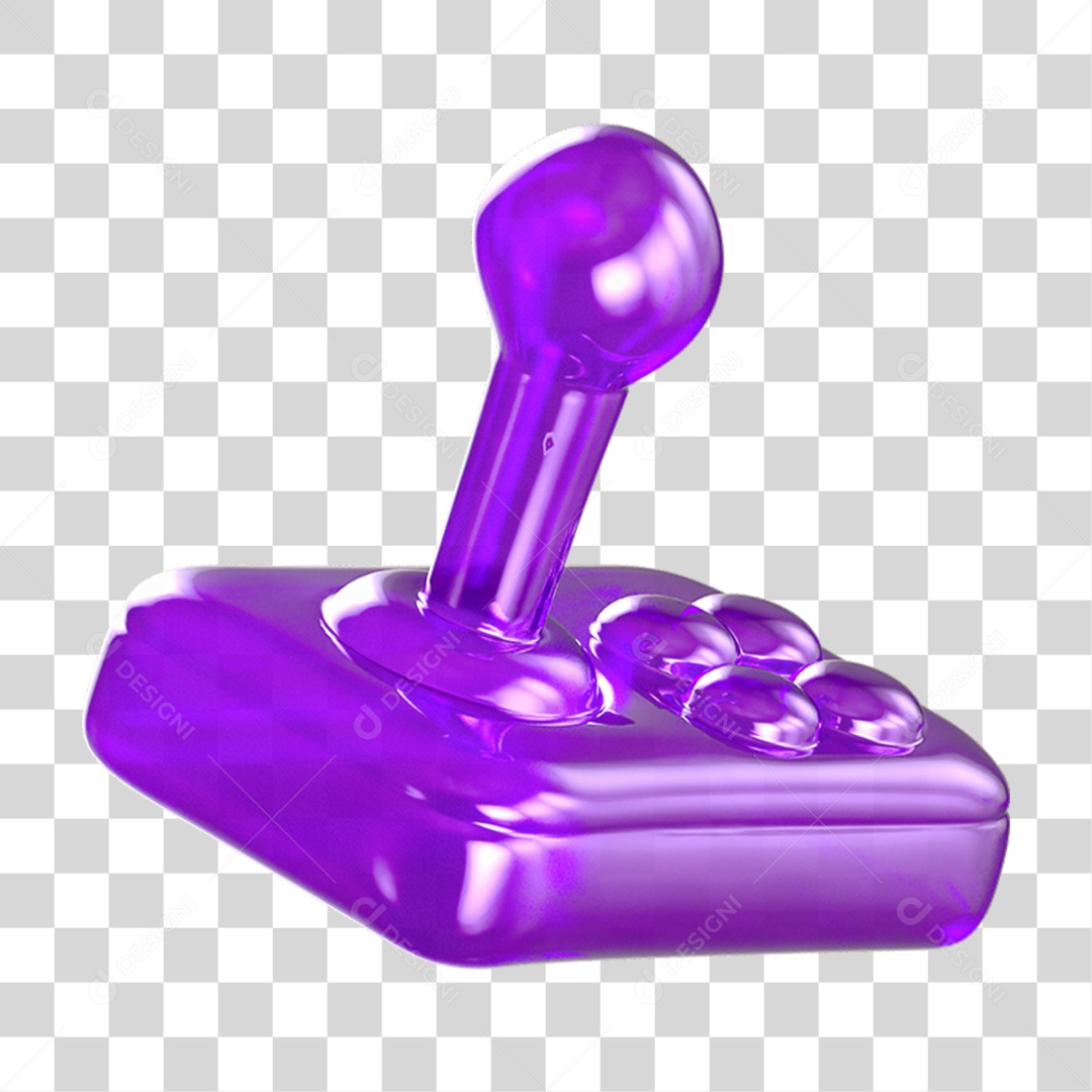 Ícone 3D Joystick Controle PNG Transparente