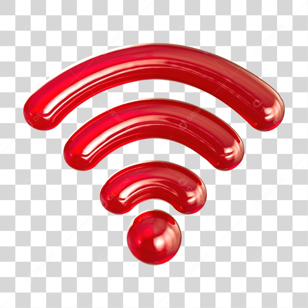 Ícone 3D Wi-fi Internet PNG Transparente